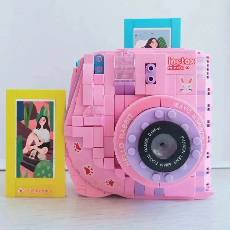 MOC Retro Instant Photo Camera MINI Bricks Toy