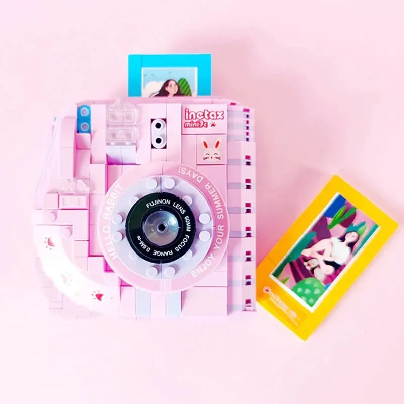 MOC Retro Instant Photo Camera MINI Bricks Toy