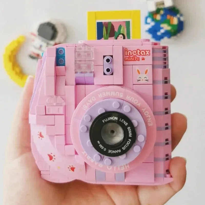 MOC Retro Instant Photo Camera MINI Bricks Toy