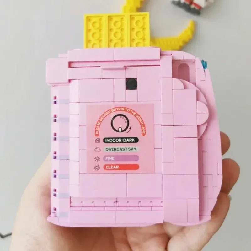 MOC Retro Instant Photo Camera MINI Bricks Toy