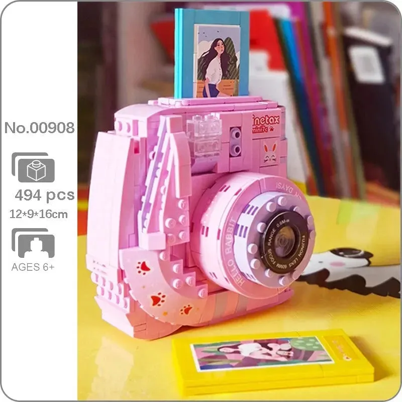 MOC Retro Instant Photo Camera MINI Bricks Toy