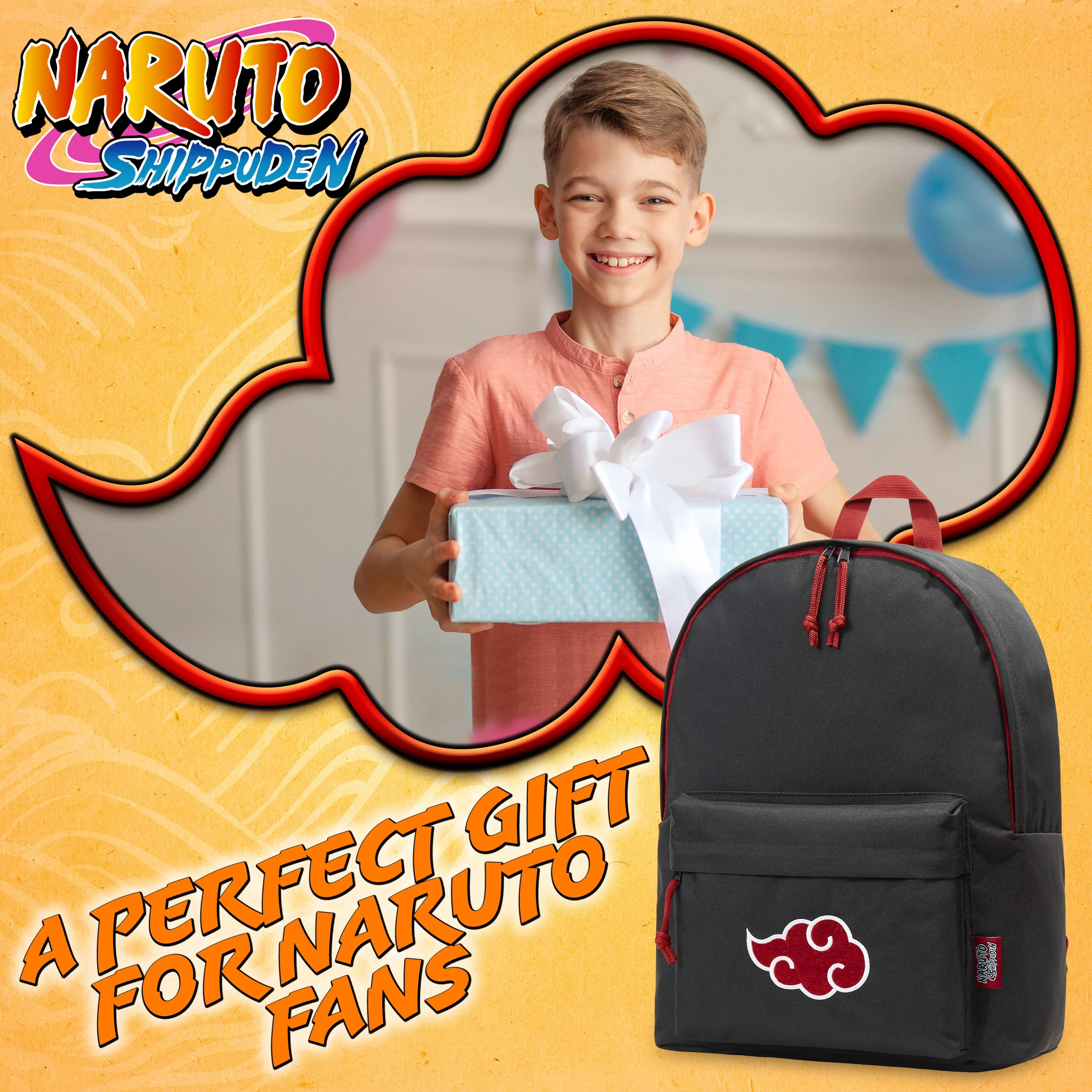 Naruto Backpack - Akatsuki Anime School Bag