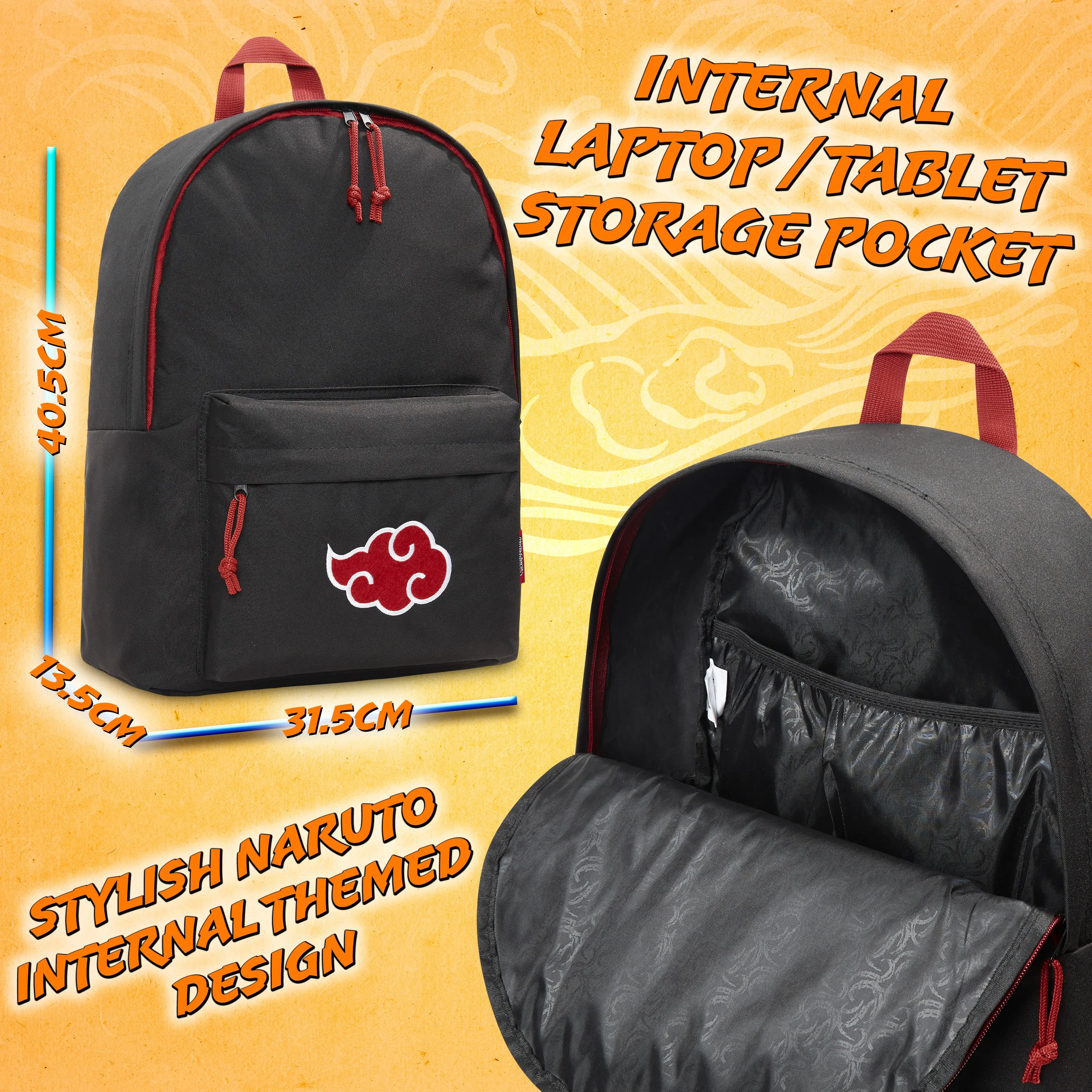 Naruto Backpack - Akatsuki Anime School Bag