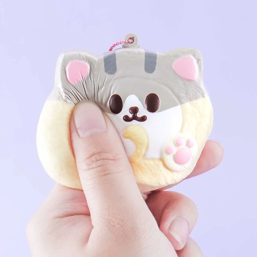 Nyan Nyan Roll Cake Squishy Charm - Ash