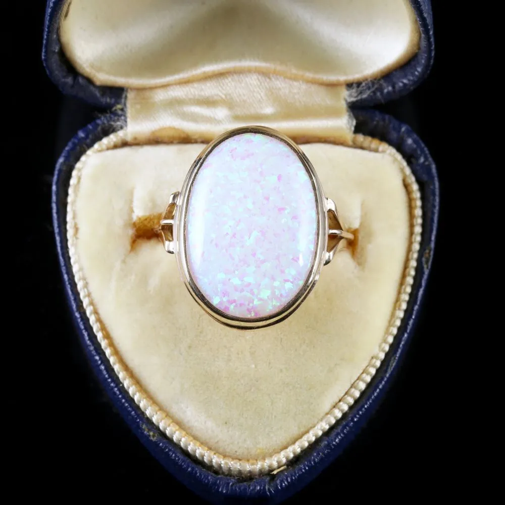 Opal Gold Ring 20Ct Opal Set In 14Ct Gold