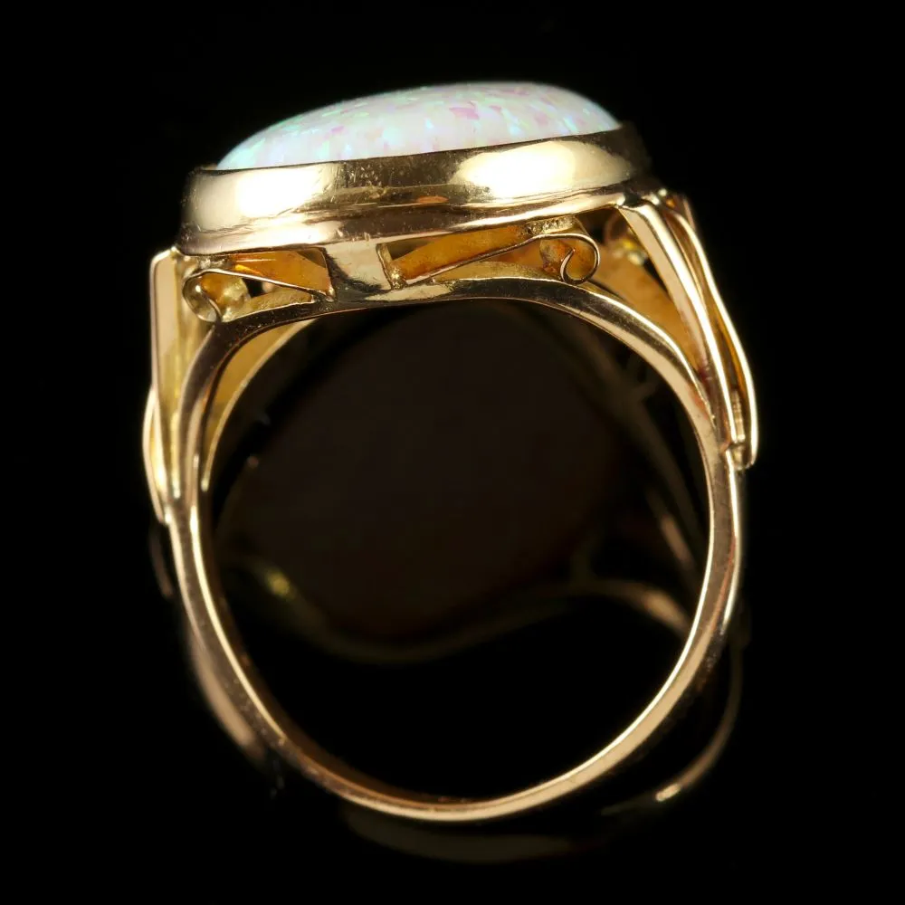 Opal Gold Ring 20Ct Opal Set In 14Ct Gold