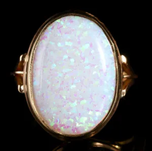 Opal Gold Ring 20Ct Opal Set In 14Ct Gold