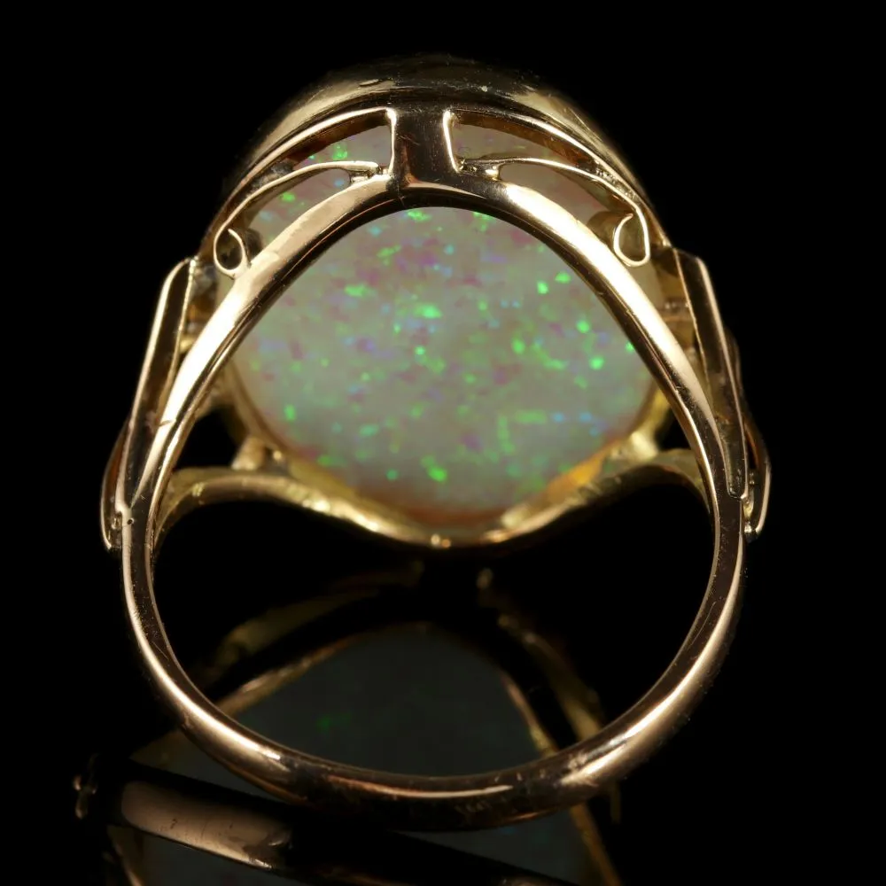 Opal Gold Ring 20Ct Opal Set In 14Ct Gold