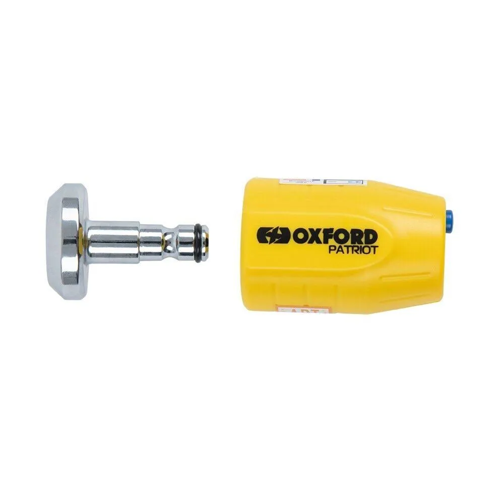 Oxford Patriot 14mm Motorcycle Disc Lock Yellow