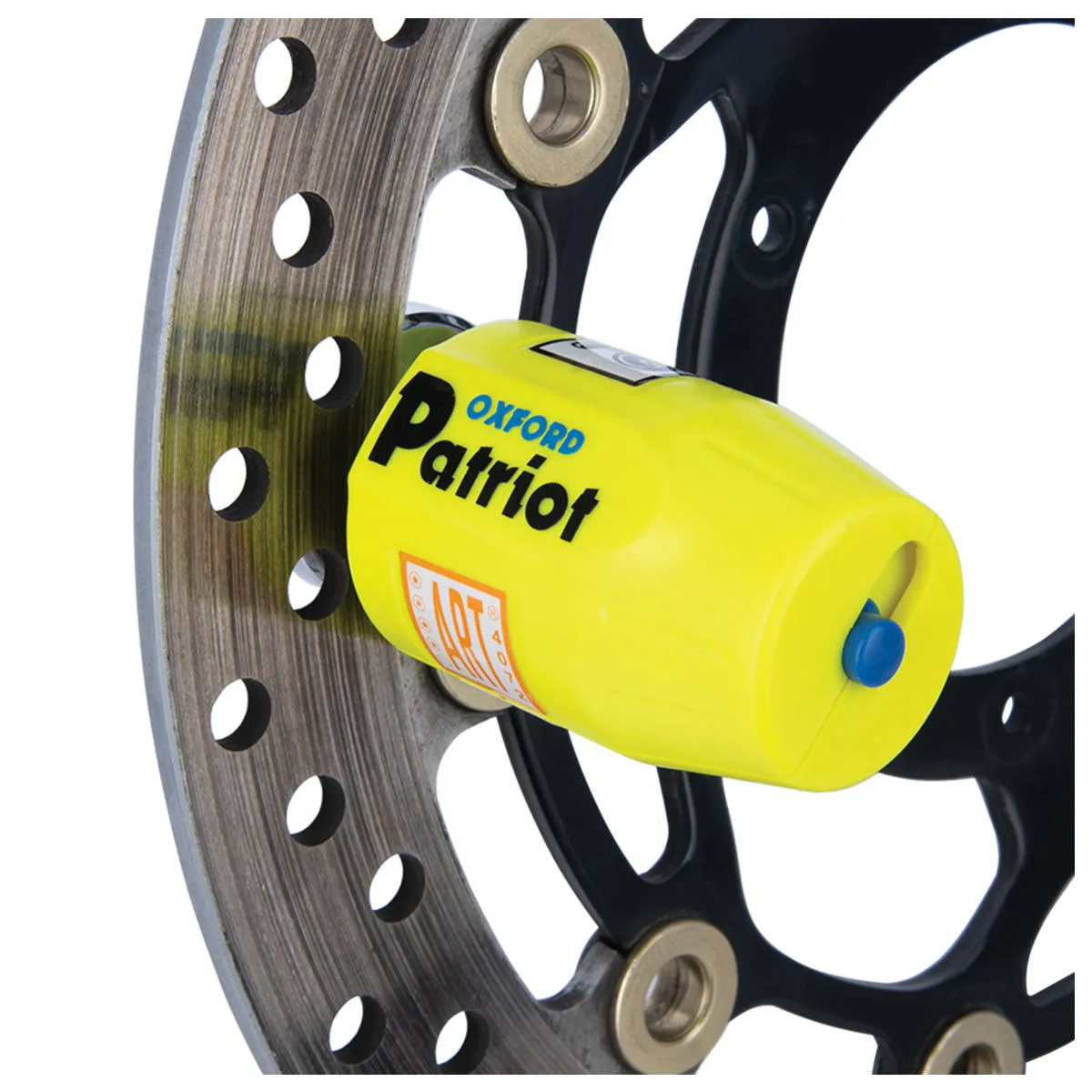 Oxford Patriot 14mm Motorcycle Disc Lock Yellow