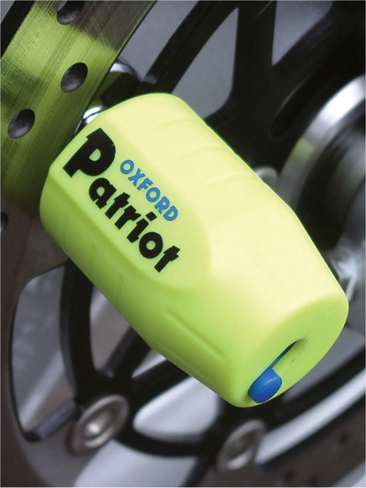 Oxford Patriot 14mm Motorcycle Disc Lock Yellow