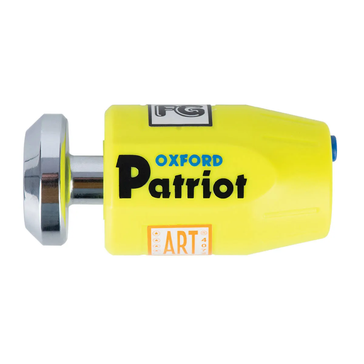 Oxford Patriot 14mm Motorcycle Disc Lock Yellow