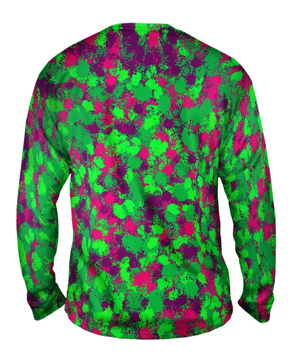 Paint Splatter Madness Green Pink