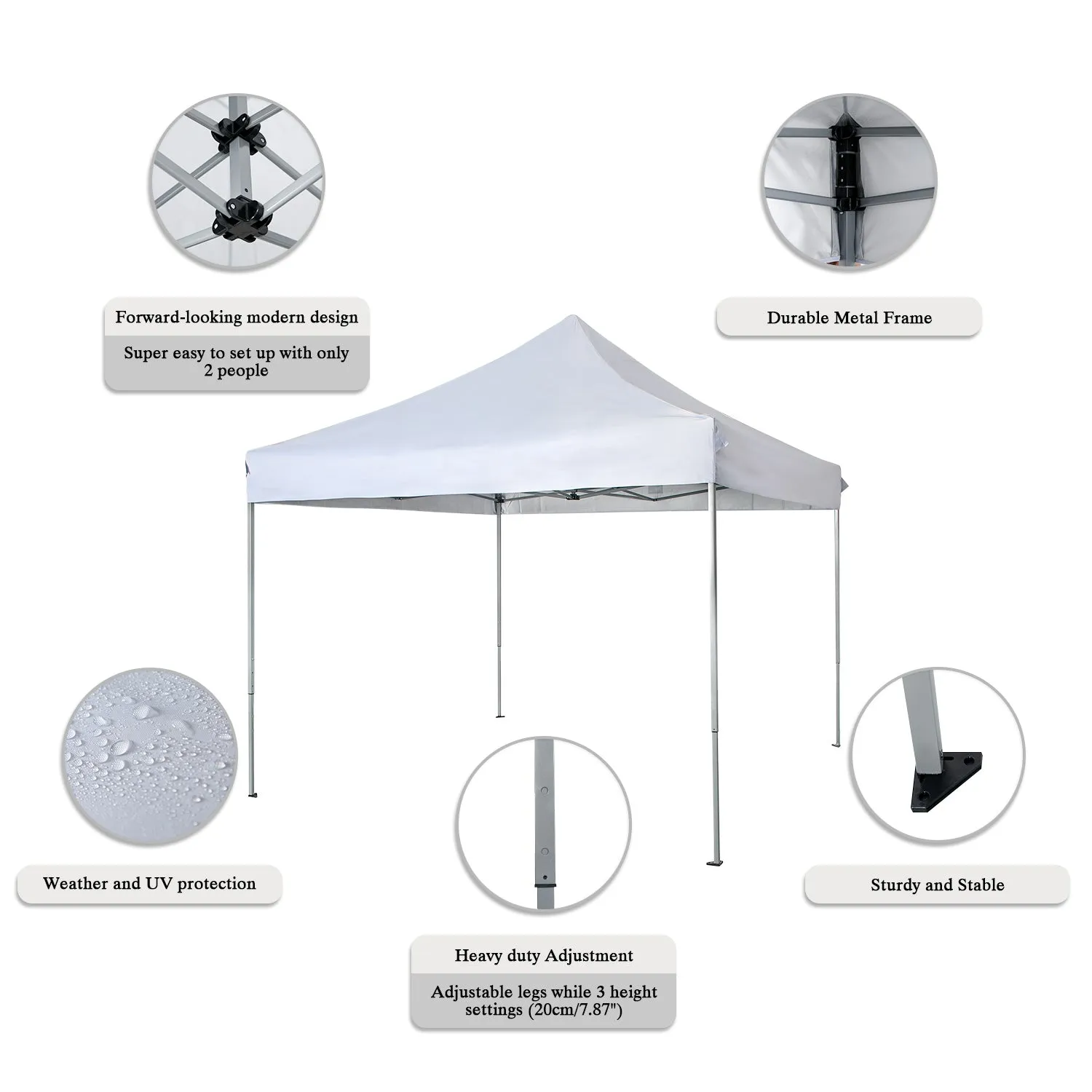 PHI VILLA 10' x 10' Instant Commercial Canopy Straight Leg