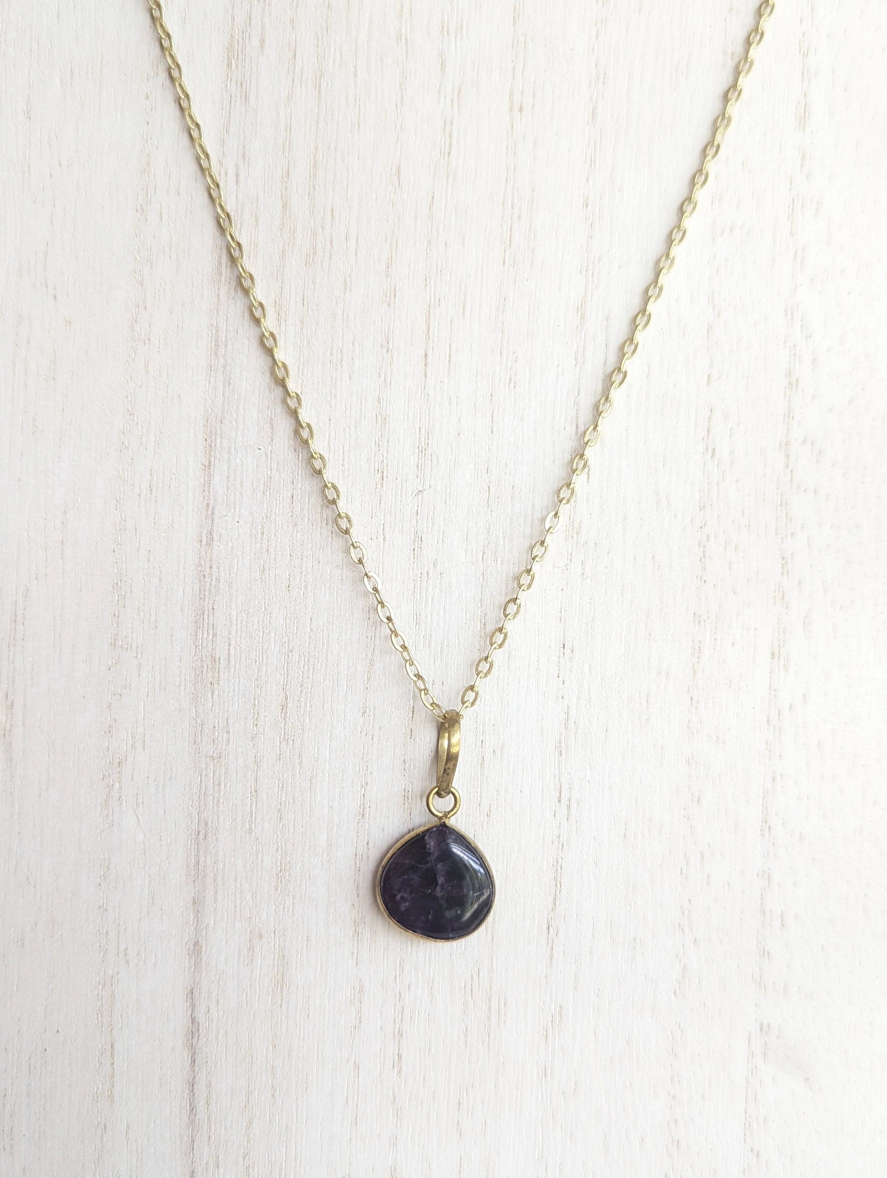 Precious Black Sky Stone Necklace