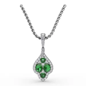 Precious Emerald and Diamond Pendant