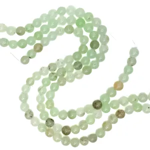 Prehnite Fine 10mm Smooth Rounds Bead Strand