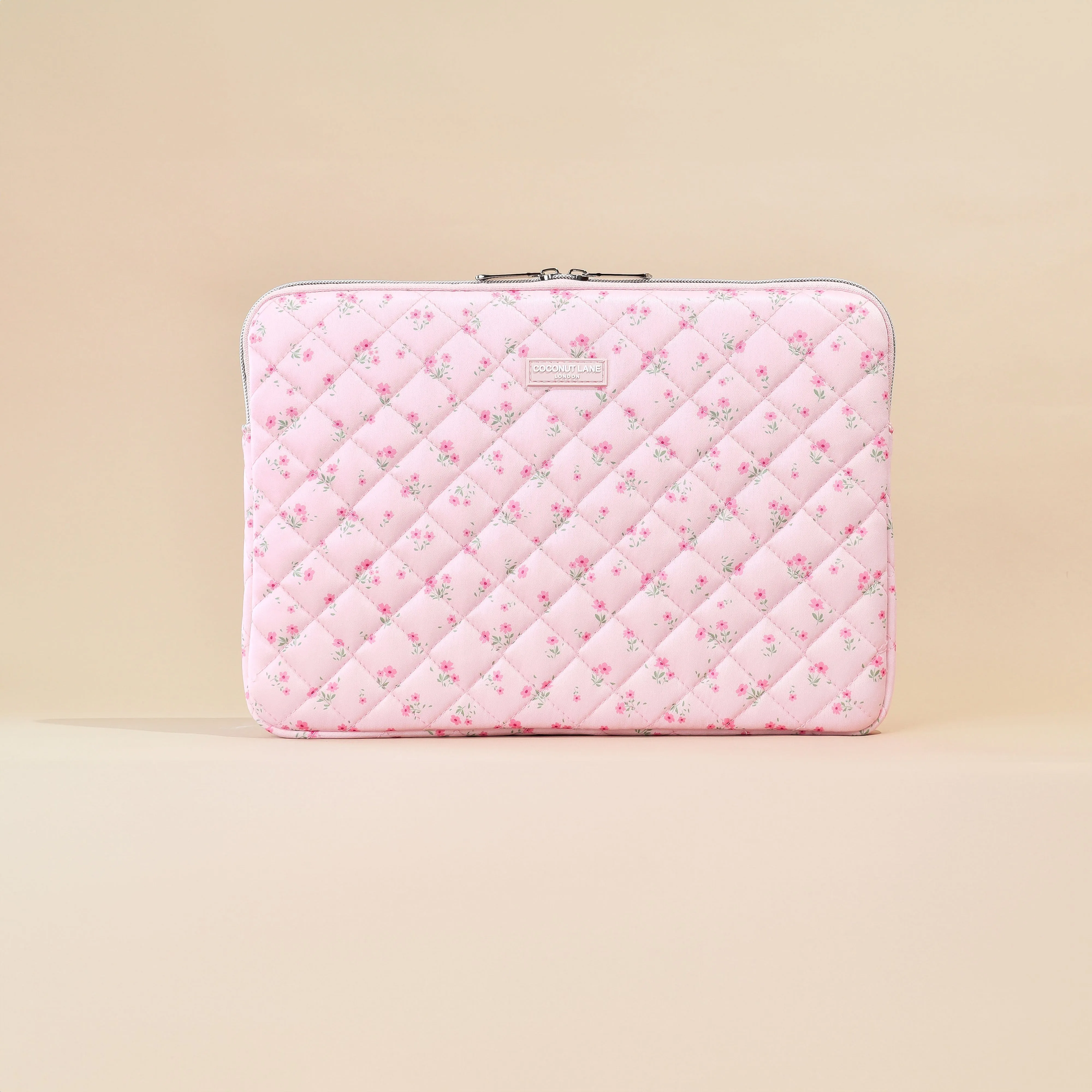 Quilted Ditsy Floral Pink Laptop Sleeve