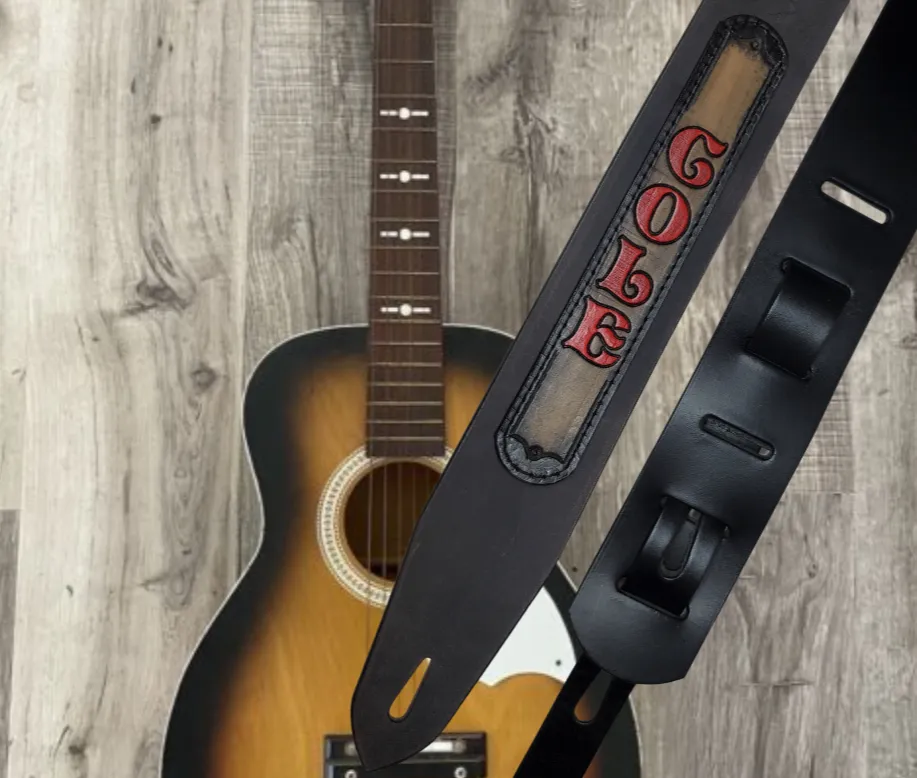 "Chillin It" Leather Guitar Strap