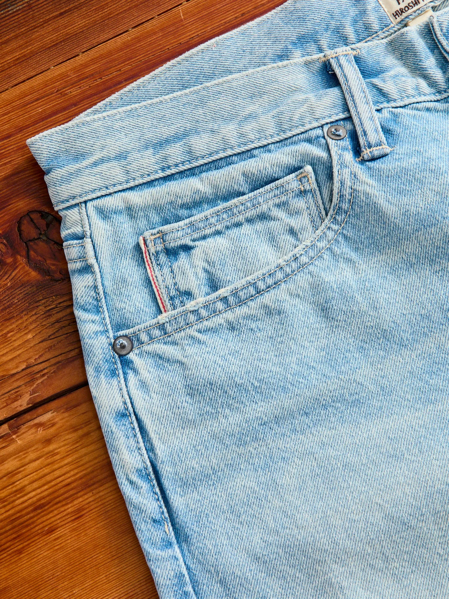 "Huey" 12.5oz Washed Indigo Stretch Selvedge Denim - Hammer Straight