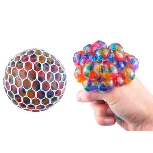 Rainbow Squishy Mesh Ball