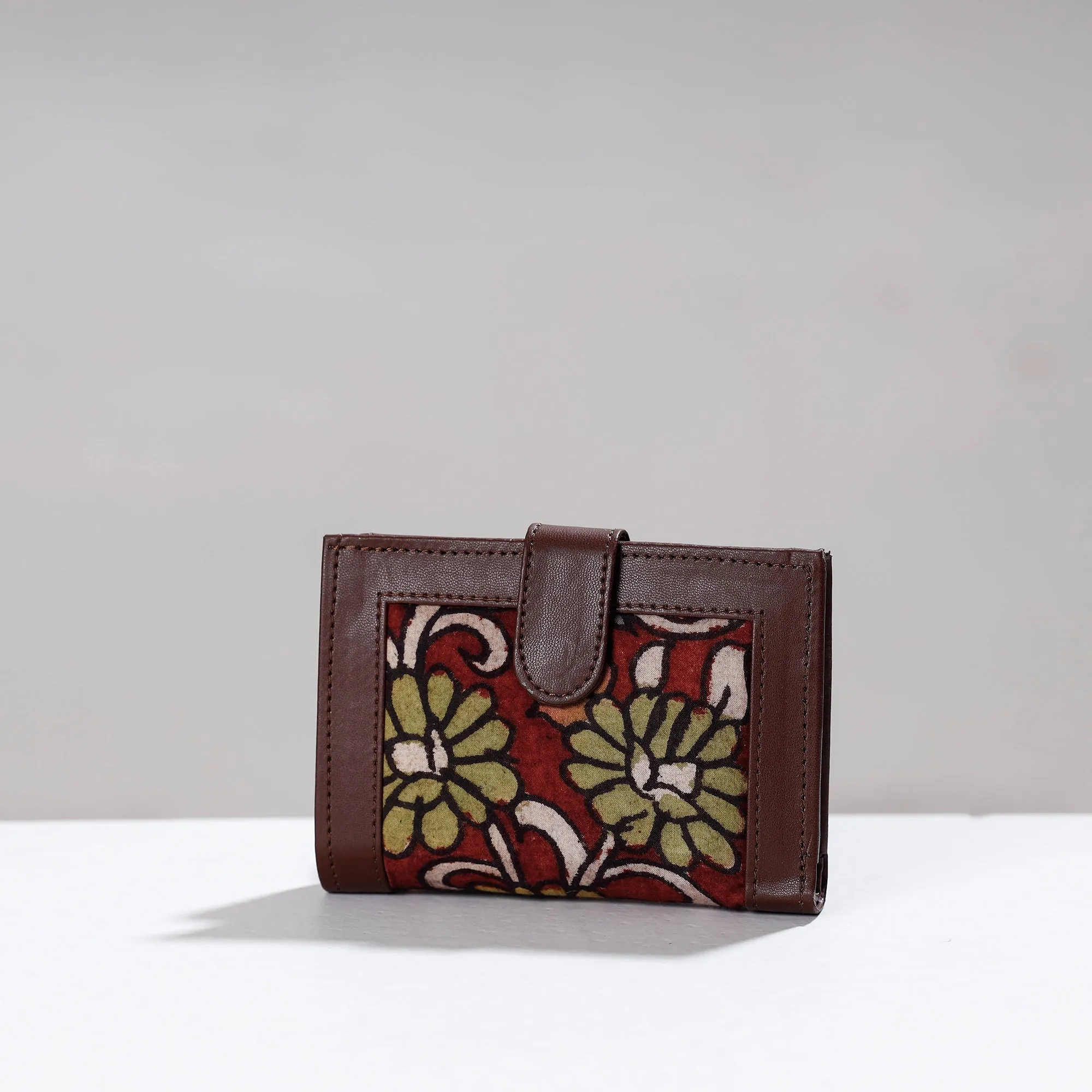 Red - Handpainted Kalamkari Cotton Wallet