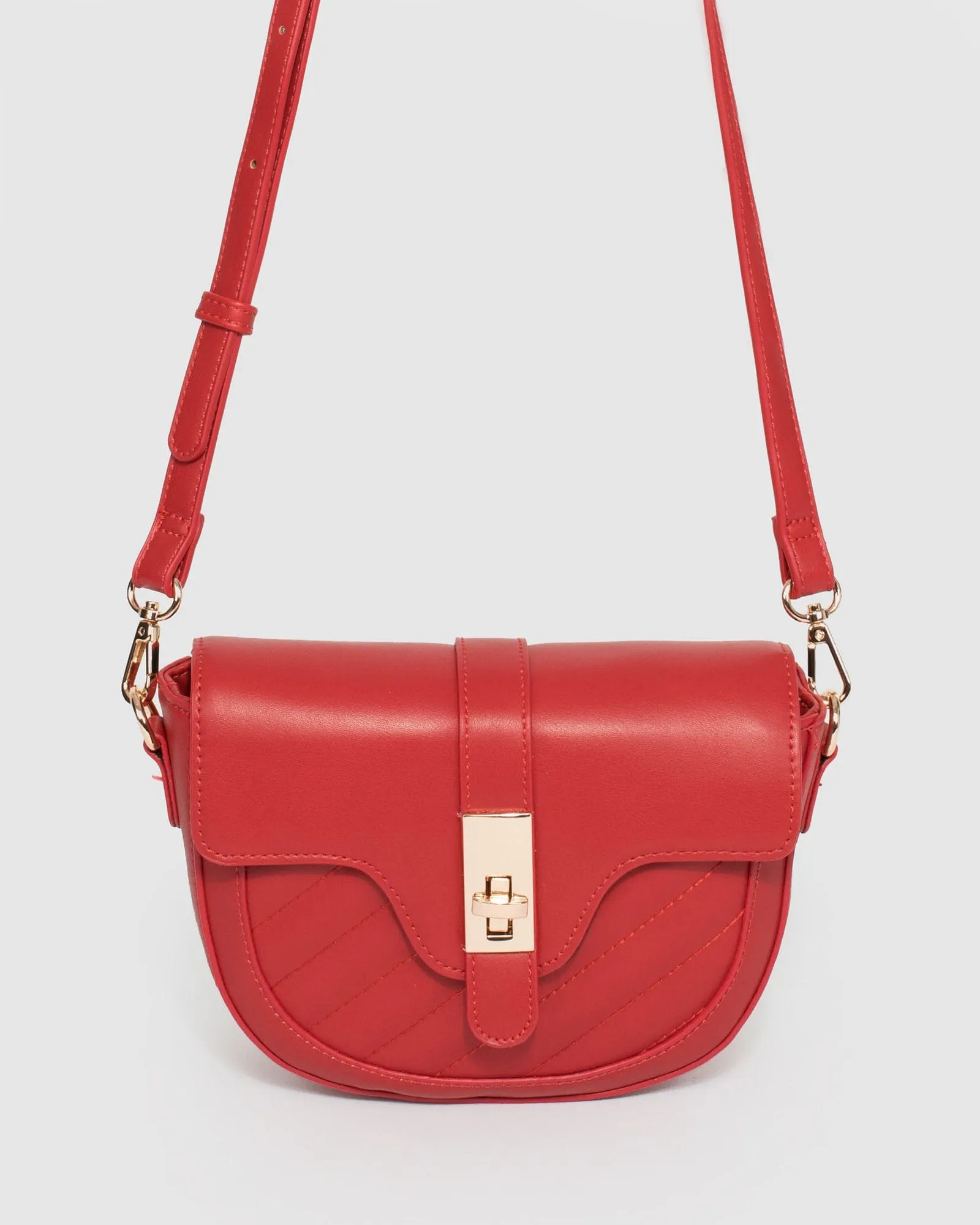 Red Lai Lock Crossbody Bag