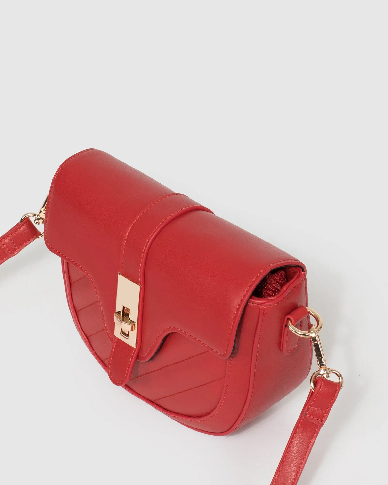 Red Lai Lock Crossbody Bag