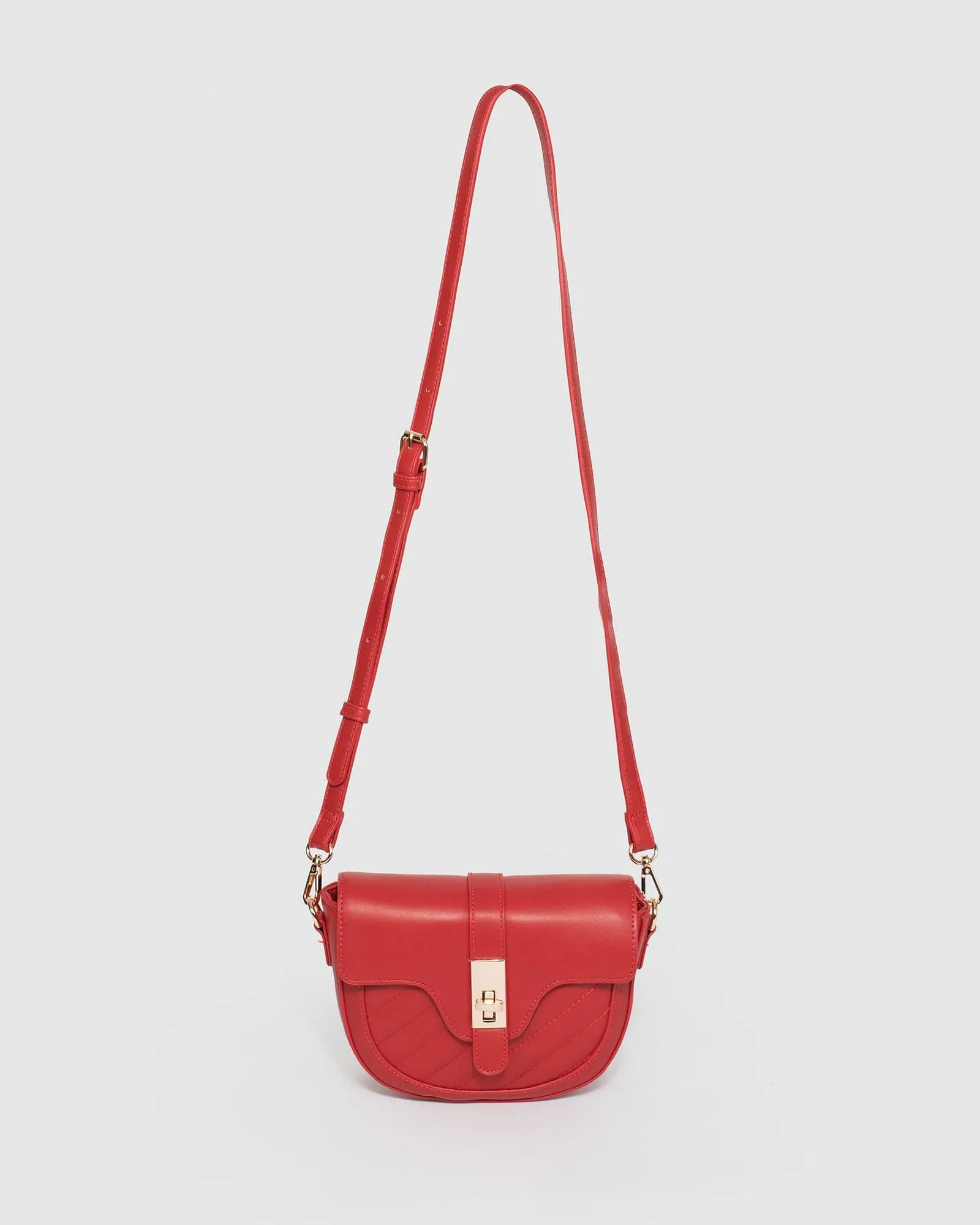 Red Lai Lock Crossbody Bag