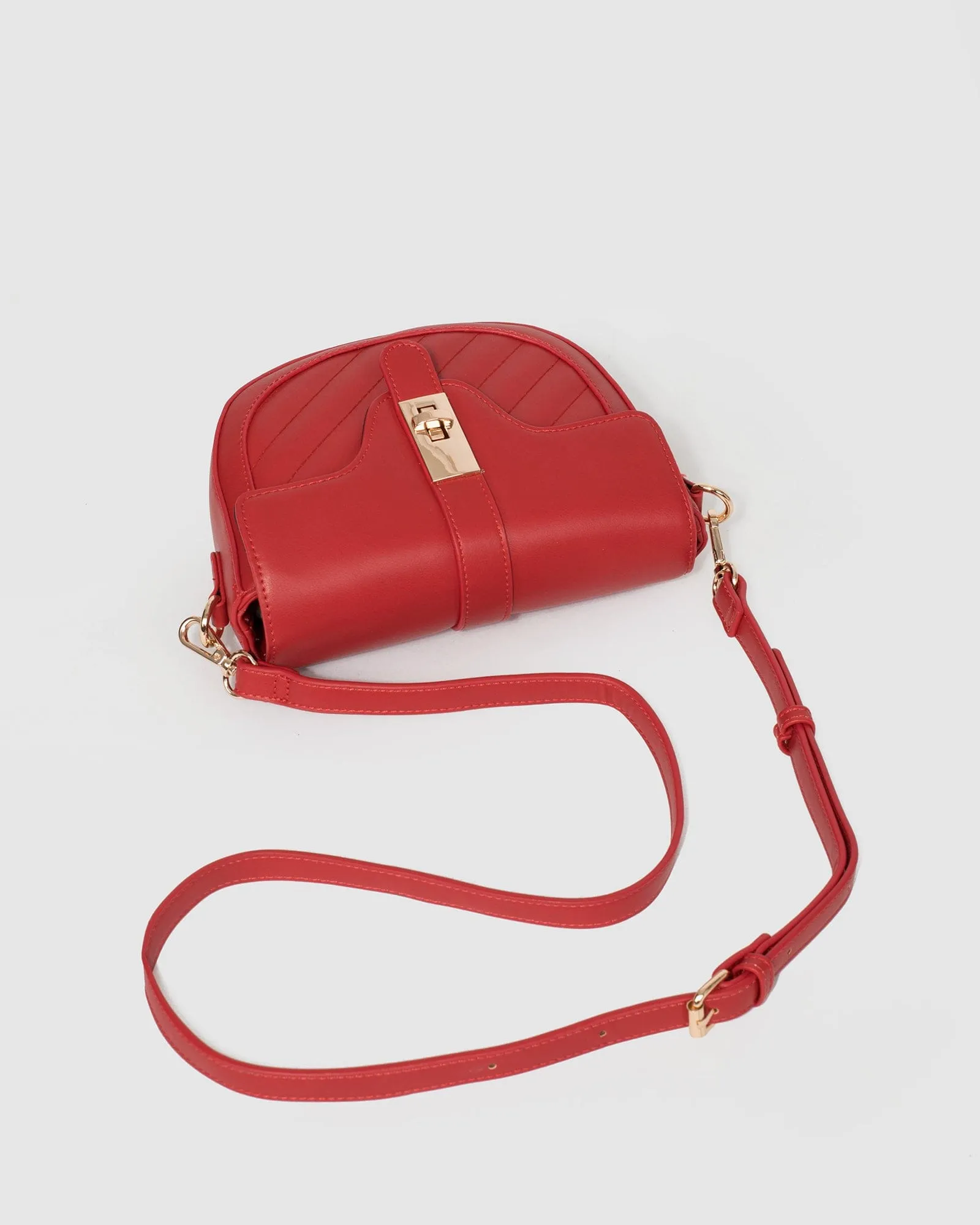 Red Lai Lock Crossbody Bag