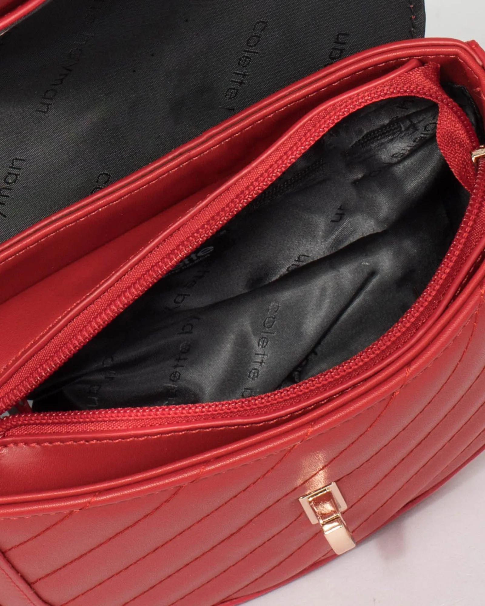 Red Lai Lock Crossbody Bag