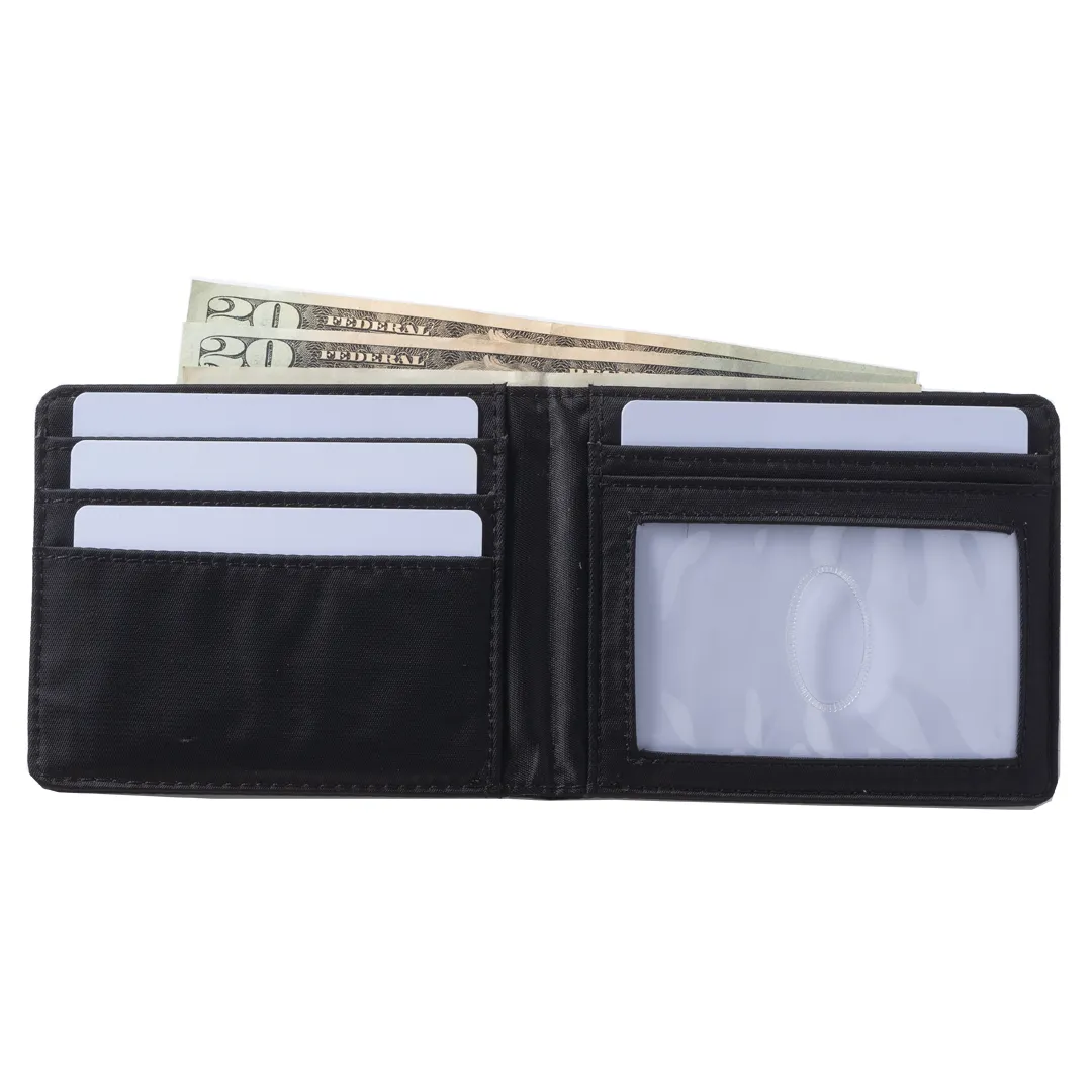 RFID Leather Multi Bi-fold Black