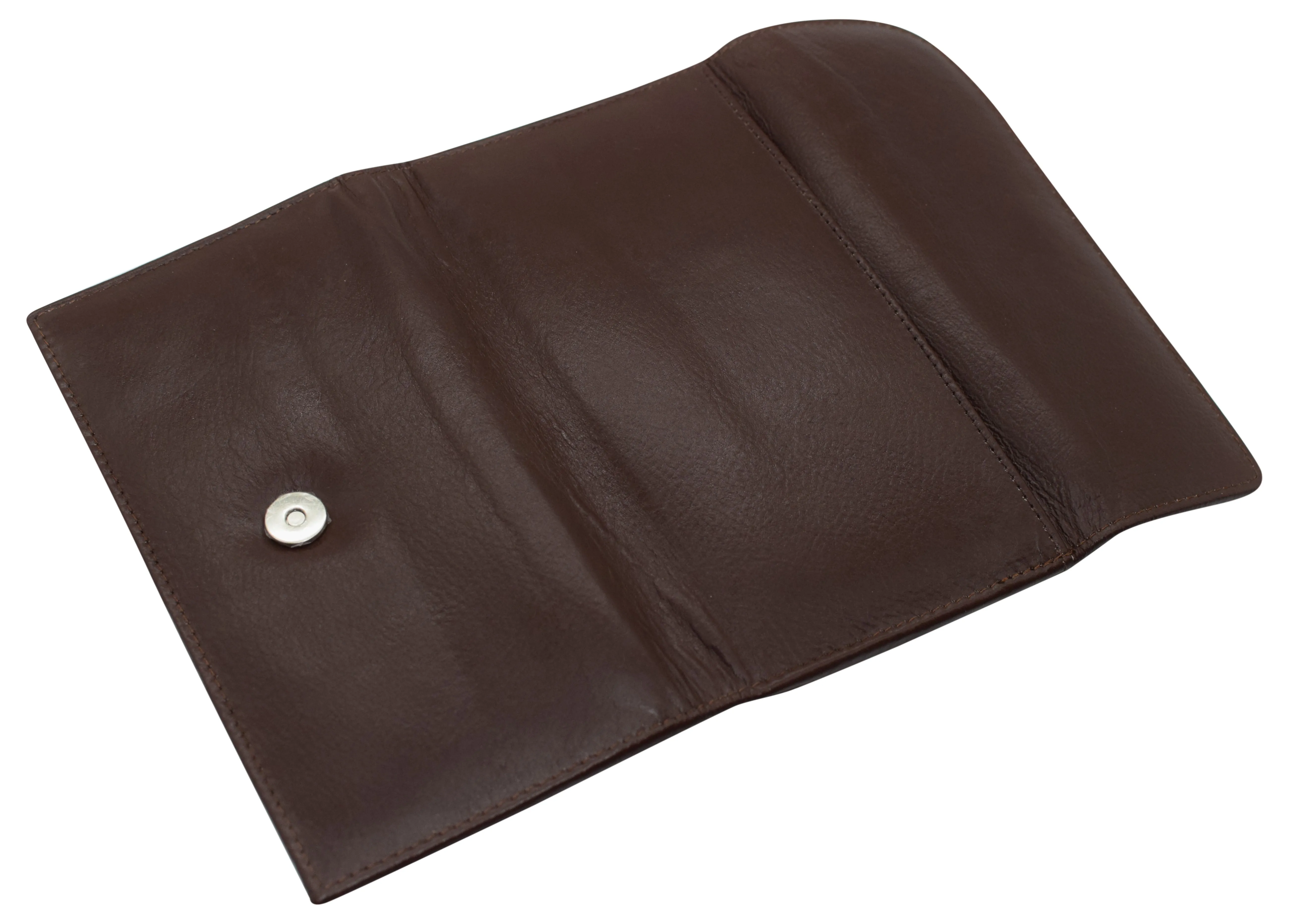 RFIDCN2575 Women's Genuine Leather RFID Trifold Checkbook Slim Wallet for Ladies