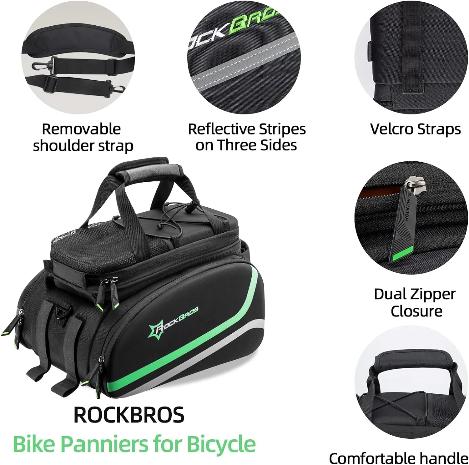 ROCKBROS Bike Panniers for Bicycle Trunk Bag 17L-45L bag Waterproof