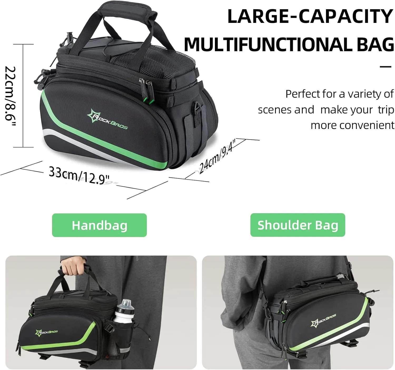 ROCKBROS Bike Panniers for Bicycle Trunk Bag 17L-45L bag Waterproof