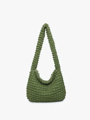 Rosemary Quilted Puffy Bag: Olive