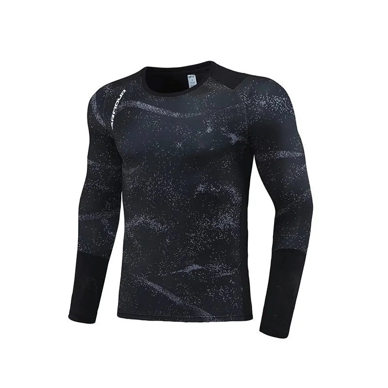 Running T-shirt Men Compression Gym Winter Soldiers Quick Dry Fitness Long Sleeve Sport Shirts Male Training Jogging Sportswear