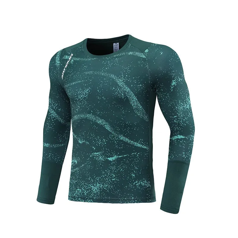 Running T-shirt Men Compression Gym Winter Soldiers Quick Dry Fitness Long Sleeve Sport Shirts Male Training Jogging Sportswear