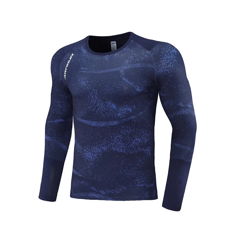 Running T-shirt Men Compression Gym Winter Soldiers Quick Dry Fitness Long Sleeve Sport Shirts Male Training Jogging Sportswear