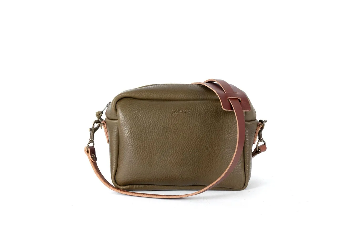 SARAH LEATHER CROSSBODY - MEDIUM - OLIVE