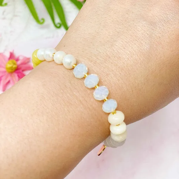 Semi-Precious Bauble Stretch Bracelet