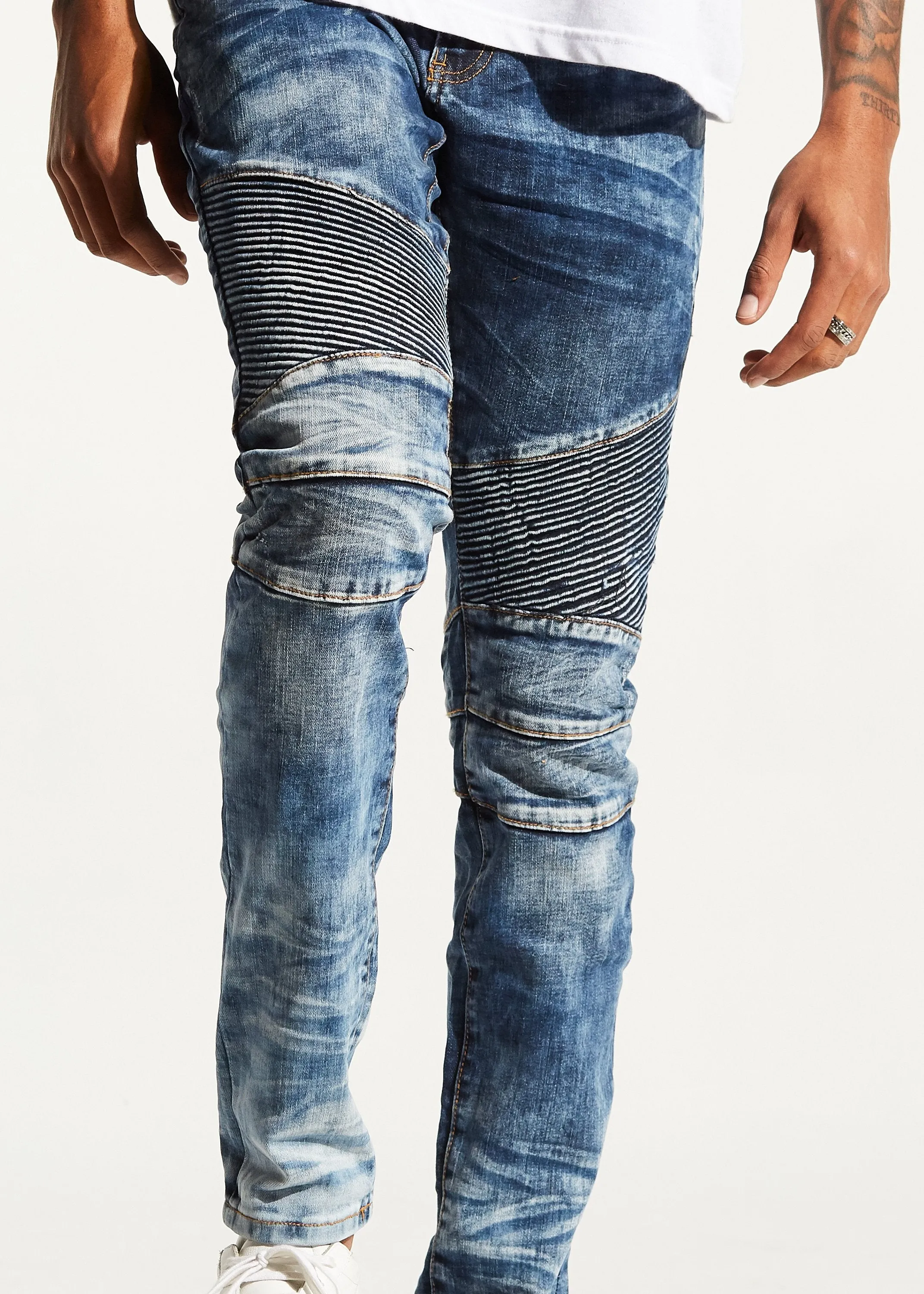 Skywalker Biker Denim (Deep Blue)