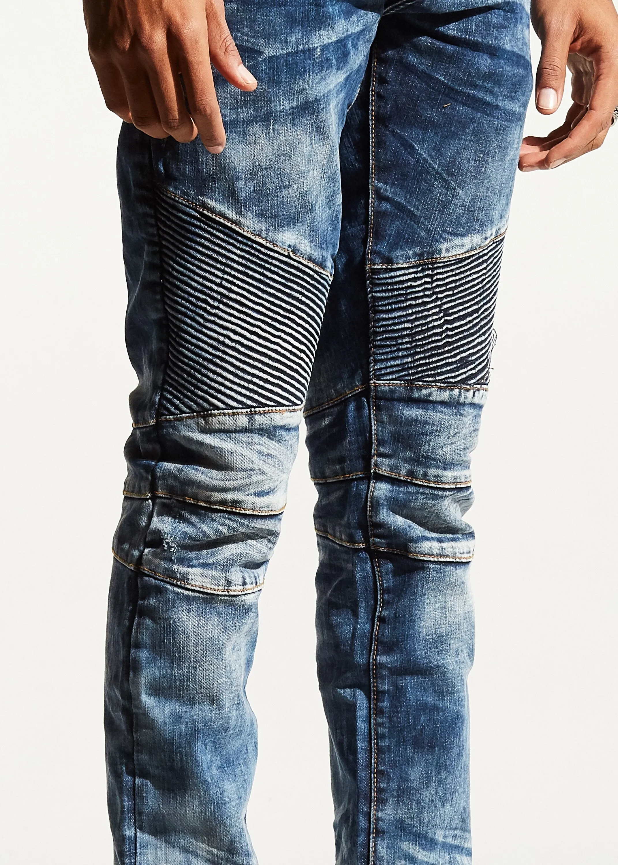 Skywalker Biker Denim (Deep Blue)