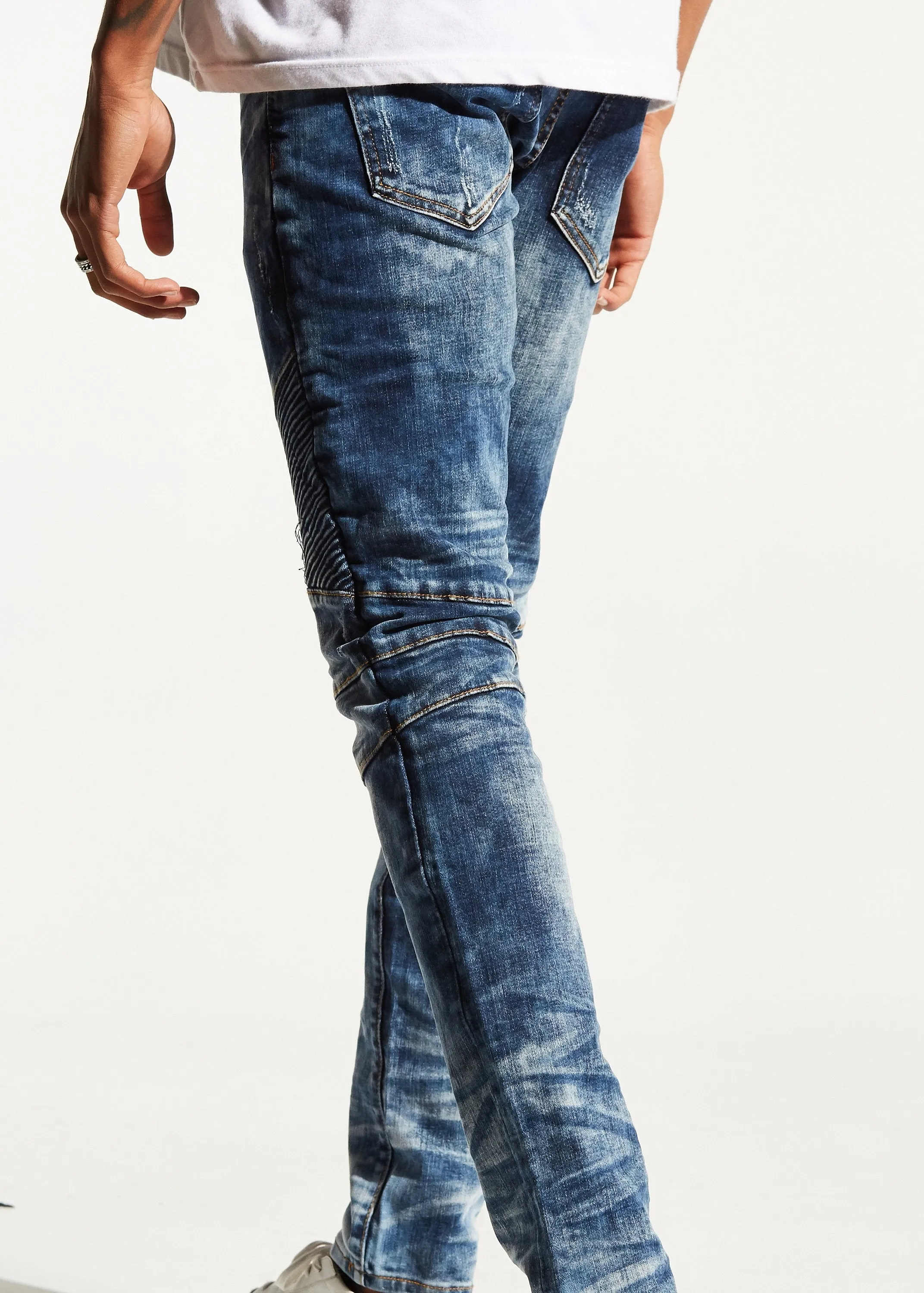 Skywalker Biker Denim (Deep Blue)