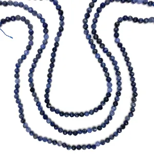 Sodalite 4.5mm Faceted Rounds Bead Strand