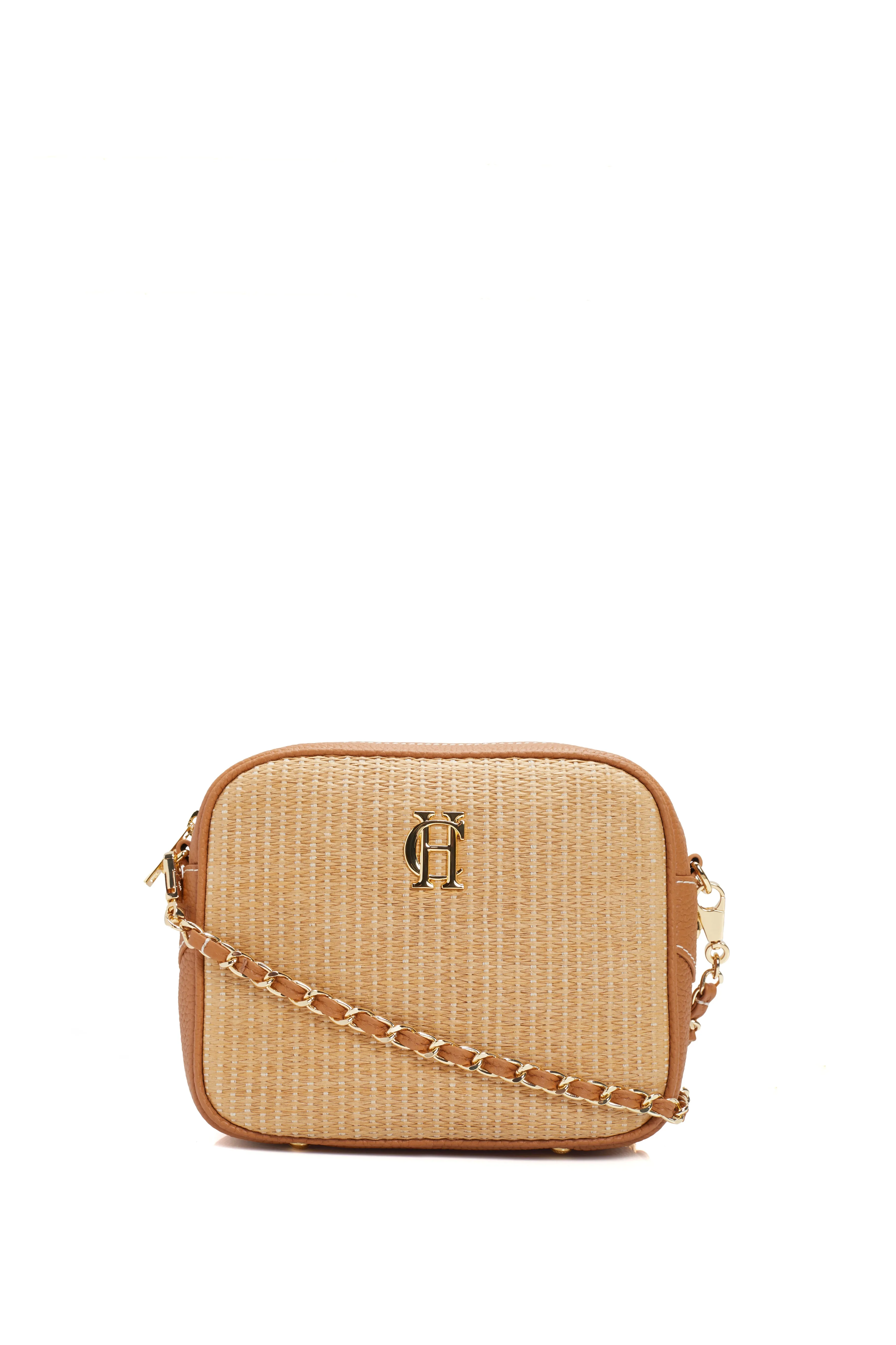 Soho Camera Bag (Tan Raffia)