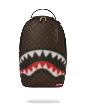 Sprayground Sharks in Paris Blur Effect Backpack - Brown / Red / White