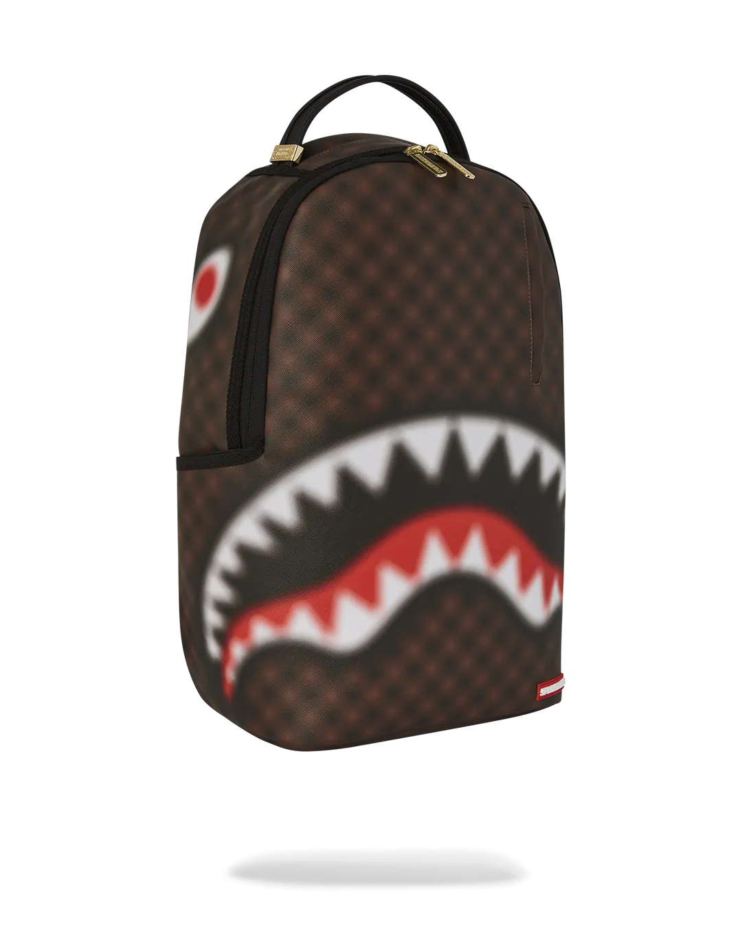 Sprayground Sharks in Paris Blur Effect Backpack - Brown / Red / White