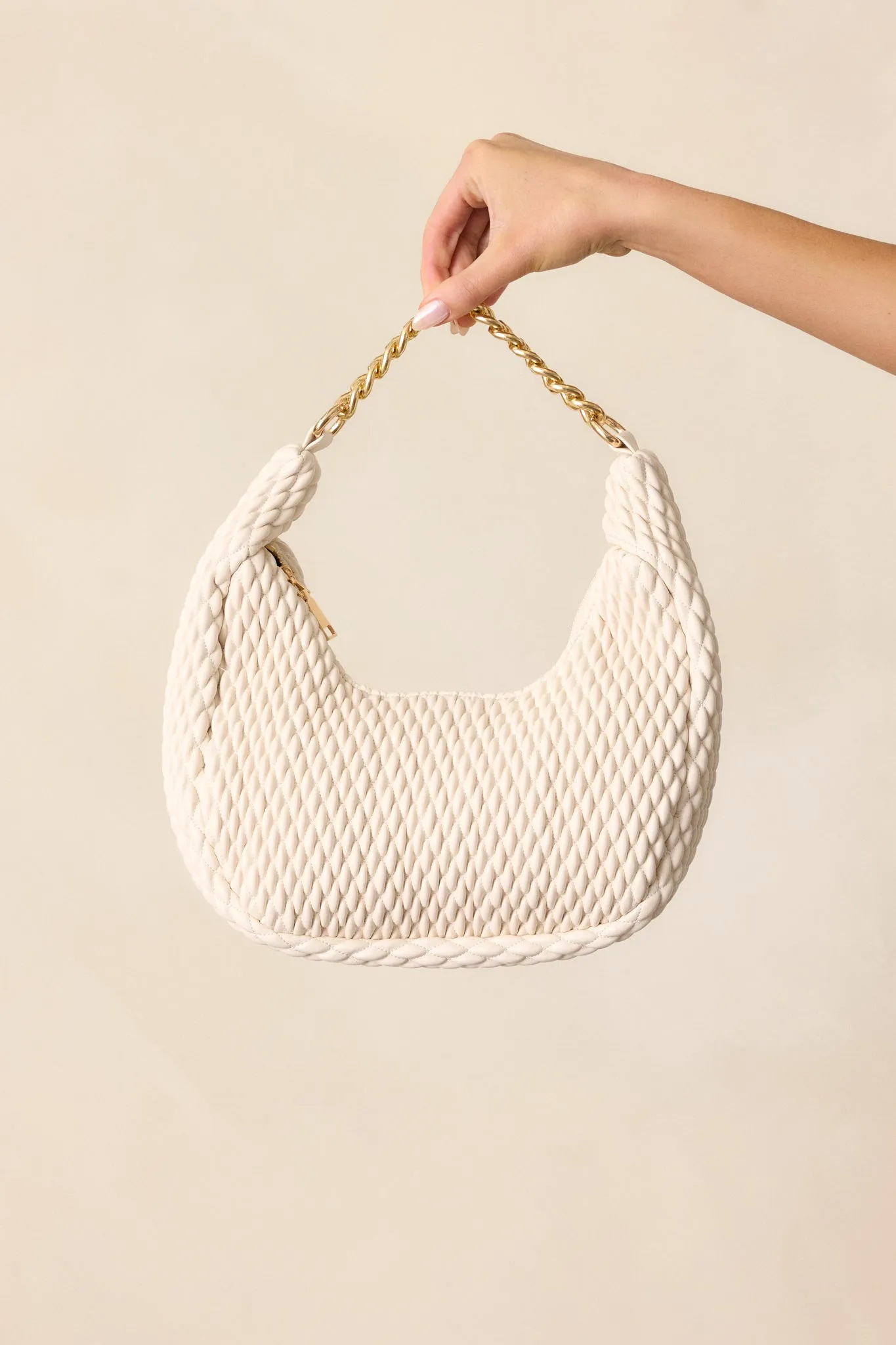 Streak Of Destiny Ivory Faux Leather Handbag