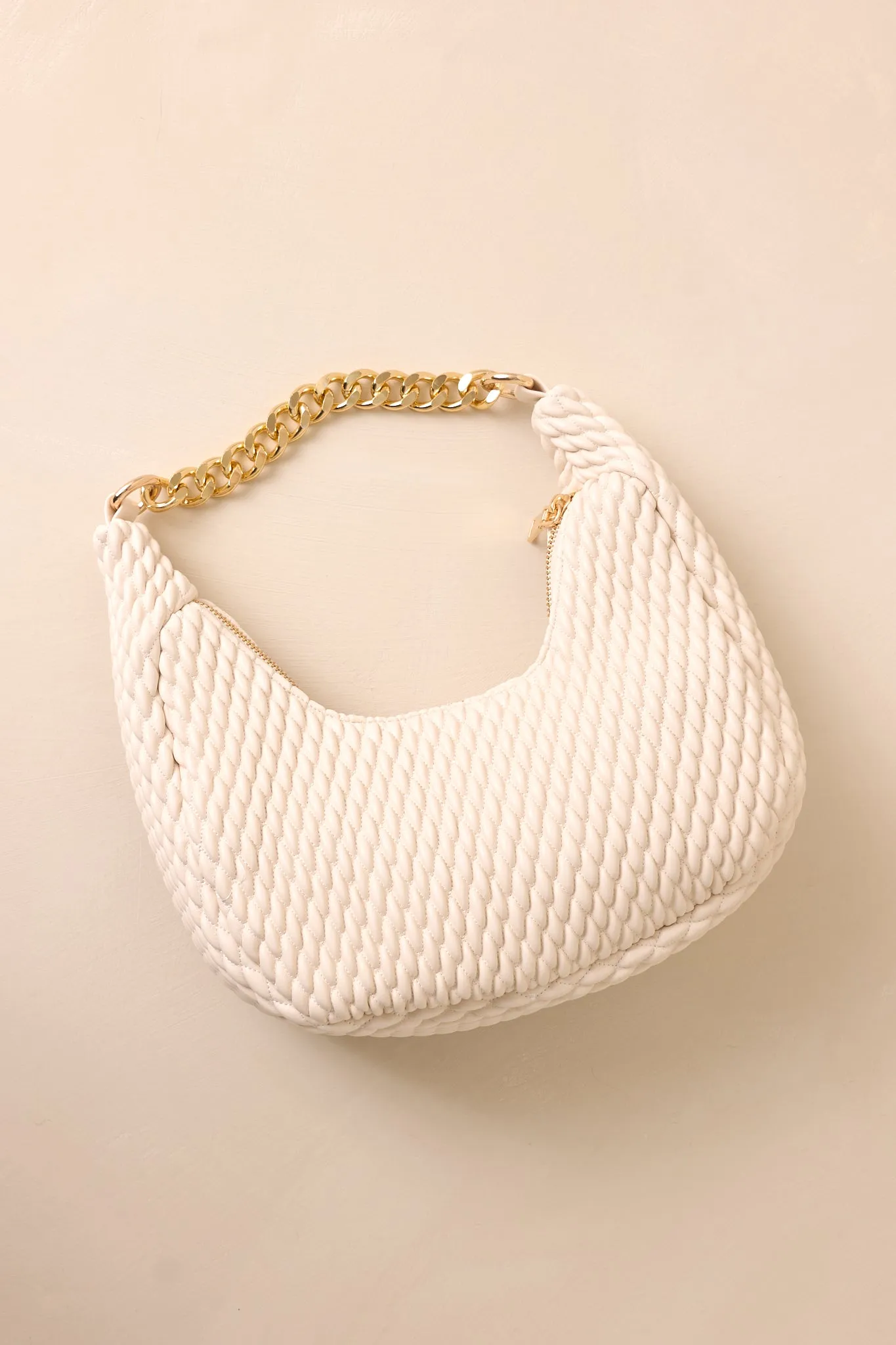 Streak Of Destiny Ivory Faux Leather Handbag